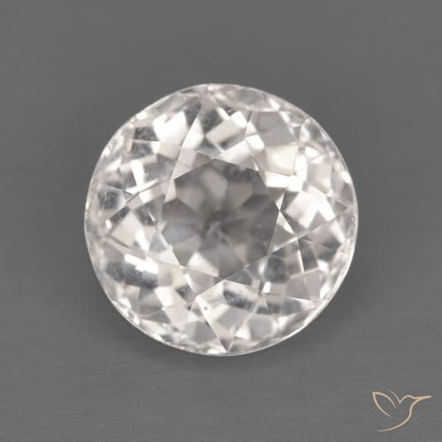 1.55ct 天然 非常浅的粉红色 铯绿柱石, 圆形的, VVS-VS