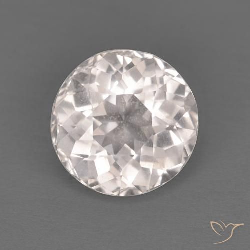 1.32ct 天然 非常浅的粉红色 铯绿柱石, 圆形的, VVS-VS