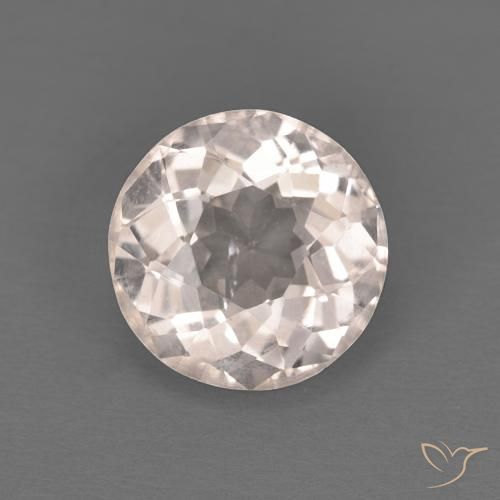 1.14ct 天然 非常浅的粉红色 铯绿柱石, 圆形的, VS