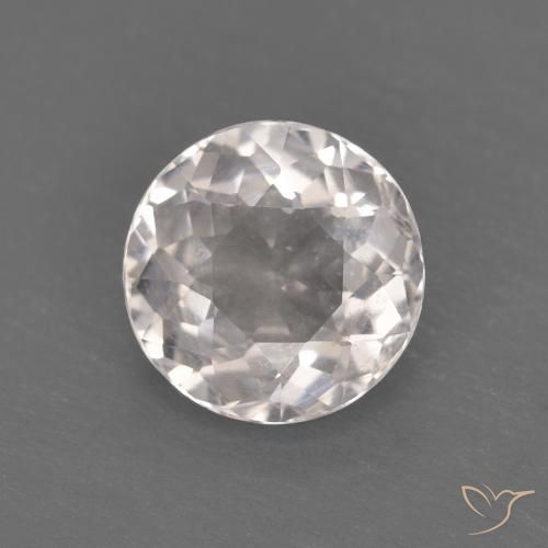 0.99ct 天然 非常浅的粉红色 铯绿柱石, 圆形的, VVS-VS