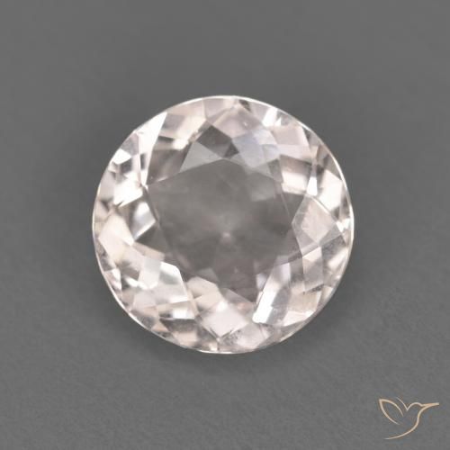 1.03ct 天然 非常浅的粉红色 铯绿柱石, 圆形的, VVS-VS
