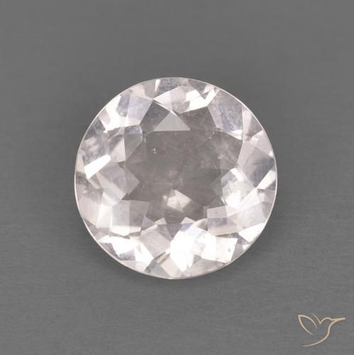 0.96ct 天然 非常浅的粉红色 铯绿柱石, 圆形的, VVS-VS