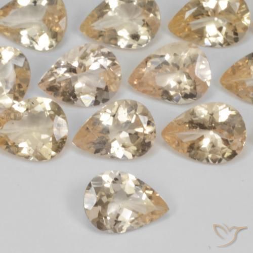 0.85ct 天然 黄金色 铯绿柱石, 梨形, VS