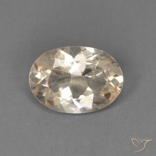 0.71ct 天然 浅金色 铯绿柱石, 椭圆形, VVS-VS