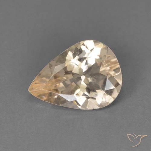 0.89ct 天然 浅橙色 铯绿柱石, 梨形, VVS-VS