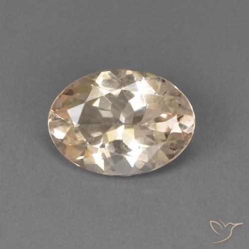 0.89ct 天然 Light Neutral Orange 铯绿柱石, 椭圆形, VVS-VS