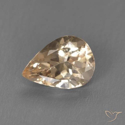 0.83ct 天然 浅橙色 铯绿柱石, 梨形, VS