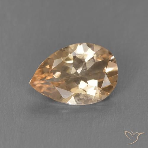 0.78ct 天然 浅橙色 铯绿柱石, 梨形, VS