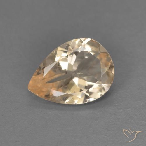0.82ct 天然 Light Neutral Orange 铯绿柱石, 梨形, VS
