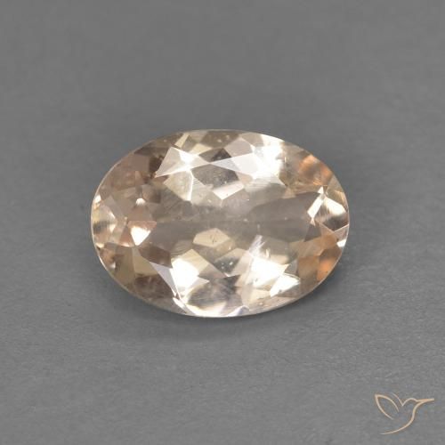 0.91ct 天然 浅橙色 铯绿柱石, 椭圆形, VS