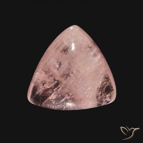 3.87ct 天然 浅粉色 铯绿柱石, 胖三角形, 透明