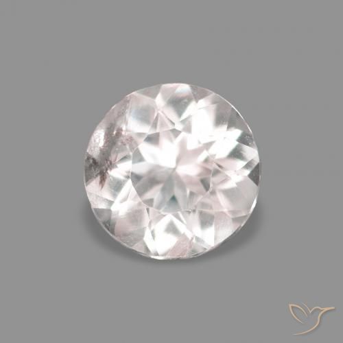0.18ct 天然 非常浅的粉红色 铯绿柱石, 圆形的, VS