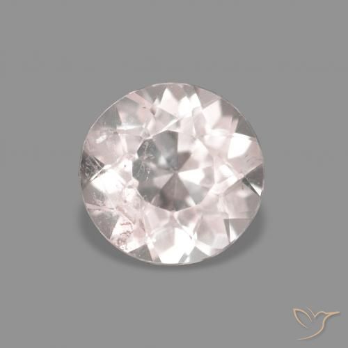 0.30ct 天然 非常浅的粉红色 铯绿柱石, 圆形的, VS