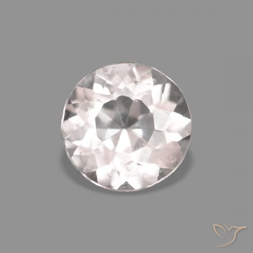 0.45ct 非常浅的粉红色 铯绿柱石, 圆形的, VS