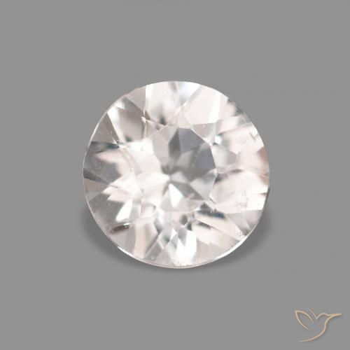 0.26ct 天然 非常浅的粉红色 铯绿柱石, 圆形的, VVS-VS