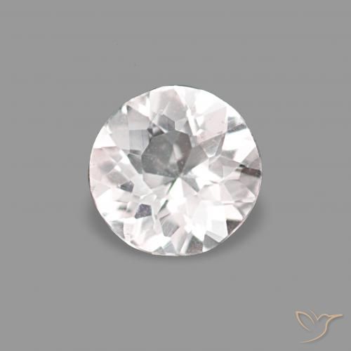 0.12ct 非常浅的粉红色 铯绿柱石, 圆形的, VVS