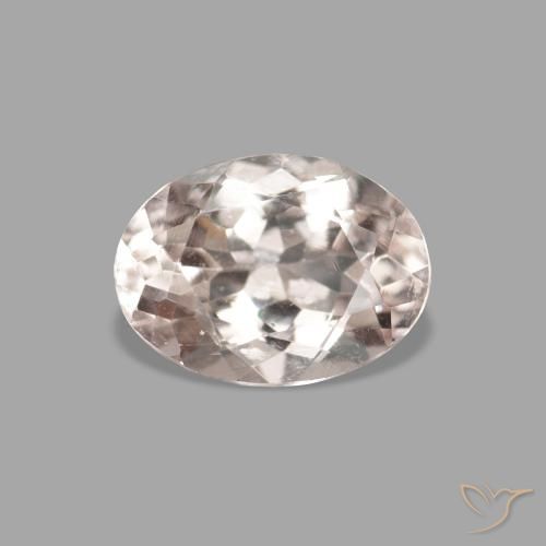 0.75ct 天然 非常浅的粉红色 铯绿柱石, 椭圆形, VVS-VS