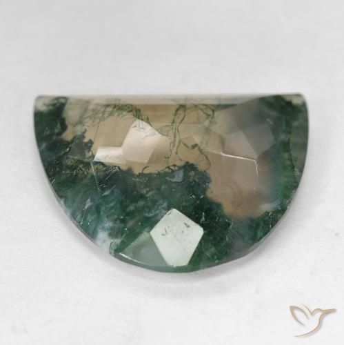 18.92克拉天然多色苔藓玛瑙，异形，23.3×20.8毫米，透明