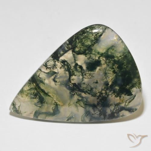 76.96ct 天然 彩色 苔藓玛瑙, 梨形, 半透明