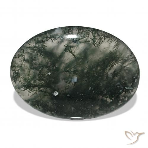 53.06ct 彩色 苔藓玛瑙, 椭圆形, 半透明