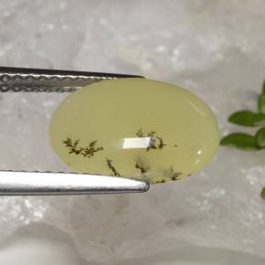 2.39克拉天然苔藓蛋白石，椭圆形切割，半透明