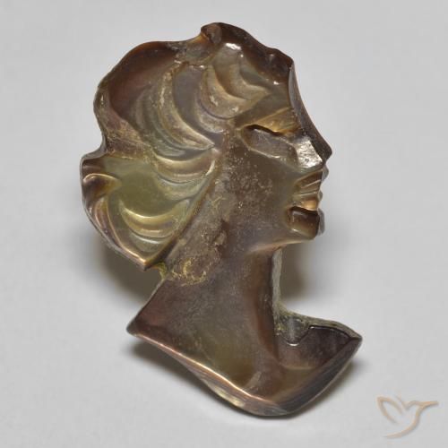 3.67ct 天然 烟熏色 珍珠母, 花式切割, 不透明