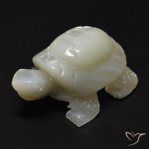 23.99克拉天然珍珠母，花式切割，不透明