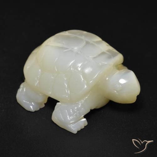 18.20ct 天然 米白色 珍珠母, 花式切割, 不透明