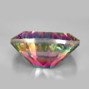 12.73克拉天然多色镀膜石英，椭圆形切割，18.3×13.3毫米，VVS