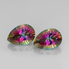 克拉天然神秘石英，梨形，VVS