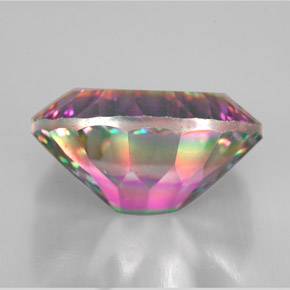 9.29克拉天然多色镀膜石英，椭圆形切割，16.1×12.1毫米，VVS-VS