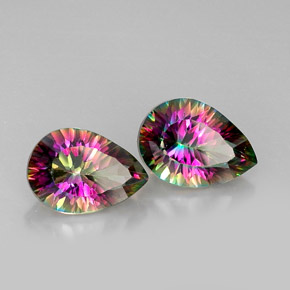 克拉天然神秘石英，梨形，VVS