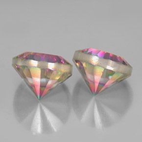 克拉天然神秘石英，圆形切割，VVS-VS