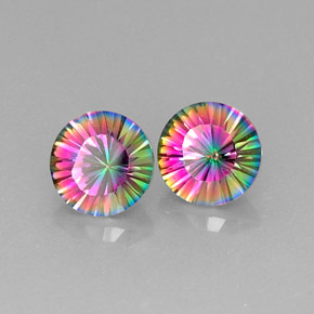 克拉天然神秘石英，圆形切割，VVS-VS