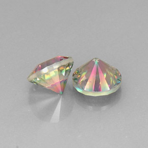 克拉天然神秘石英，圆形切割，VVS-VS