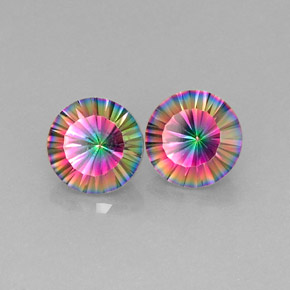 克拉天然神秘石英，圆形切割，VVS-VS