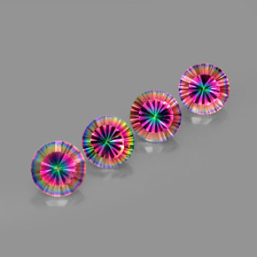 克拉天然神秘石英，圆形切割，VVS-VS