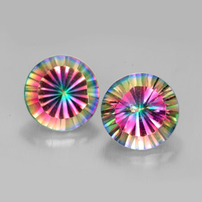 克拉天然神秘石英，圆形切割，VVS-VS