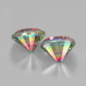 克拉天然神秘石英，圆形切割，VVS-VS