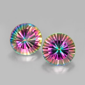 克拉天然神秘石英，圆形切割，VVS-VS