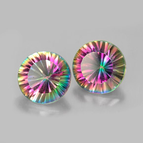 克拉天然神秘石英，圆形切割，VVS-VS