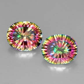 克拉天然神秘石英，椭圆形切割，VVS-VS