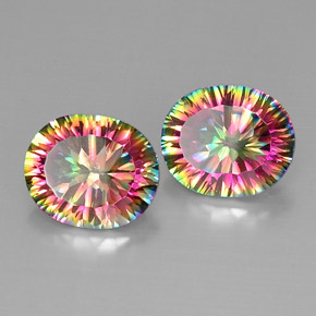 克拉天然神秘石英，椭圆形切割，VVS-VS