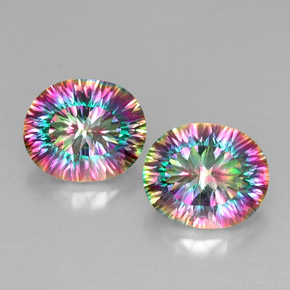 克拉天然神秘石英，椭圆形切割，VVS-VS