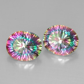 克拉天然神秘石英，椭圆形切割，VVS-VS