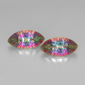 克拉天然神秘石英，榄尖形，VVS-VS