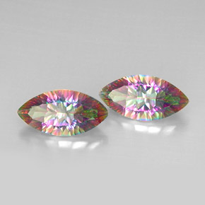 克拉天然神秘石英，榄尖形，VVS-VS