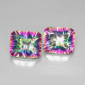 克拉天然神秘石英，祖母绿式切割，VVS