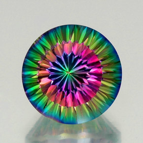 12.28克拉天然神秘石英，圆形切割，VVS-VS