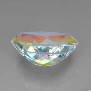 7.50克拉天然多色镀膜石英，椭圆形切割，14.1×10.1毫米，VVS-VS